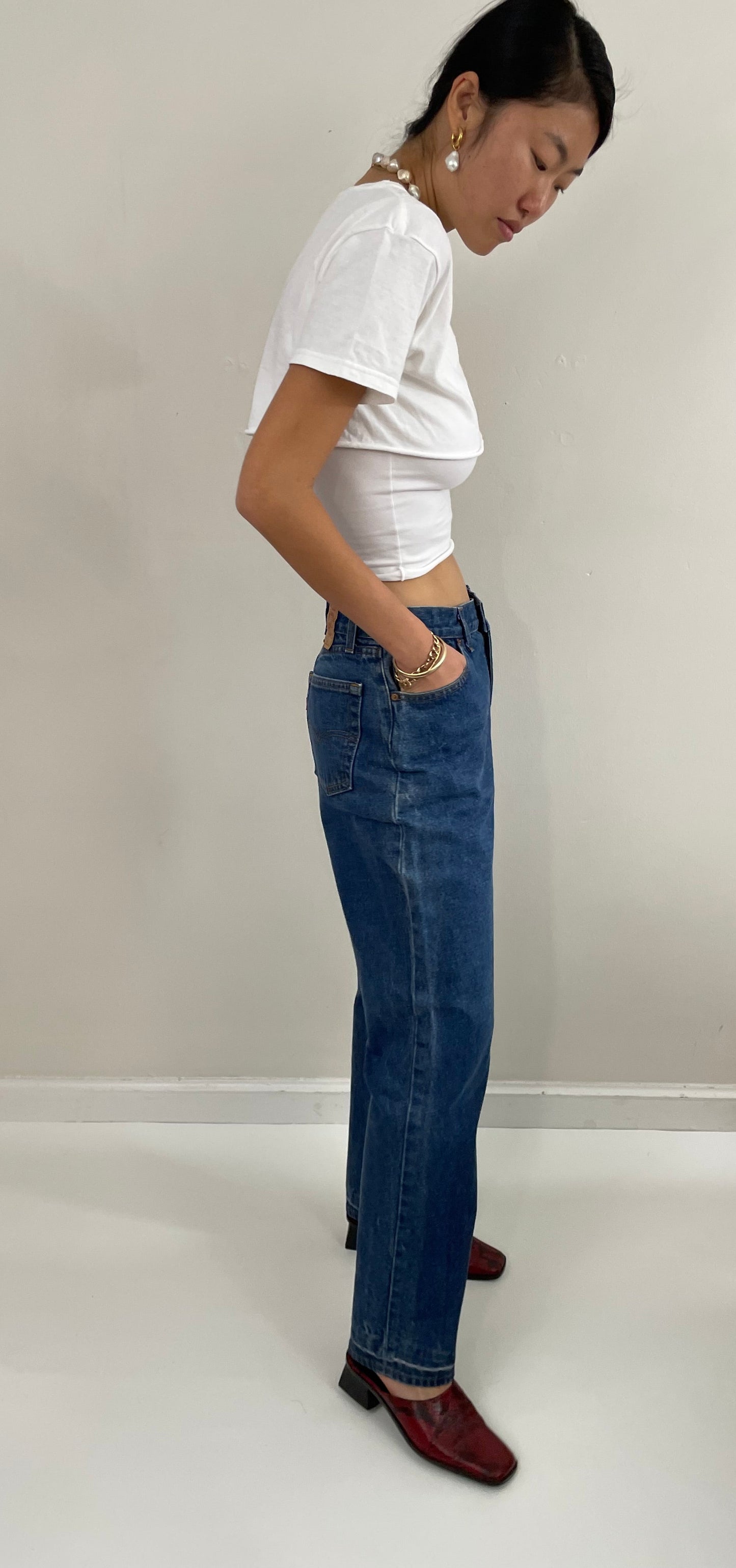 Vintage 80s Levis High Waisted Zipper Fly 505 Jeans for Women USA 28x30