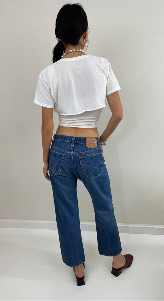 Vintage 80s Levi's 501 Medium Wash Button Fly Jeans USA size 31