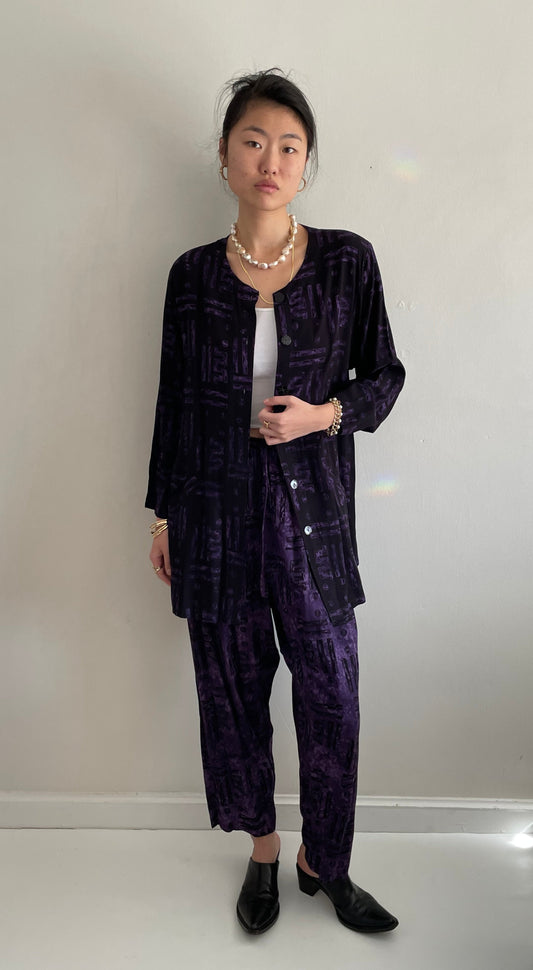 vintage 2 piece matching set pant suit set