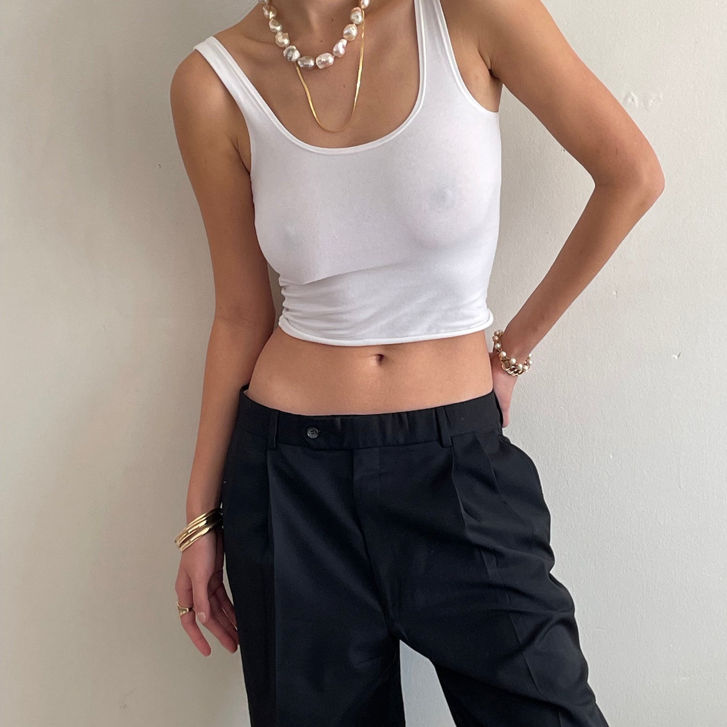 Vintage Pleated Wool Menswear Black Pants 32 waist