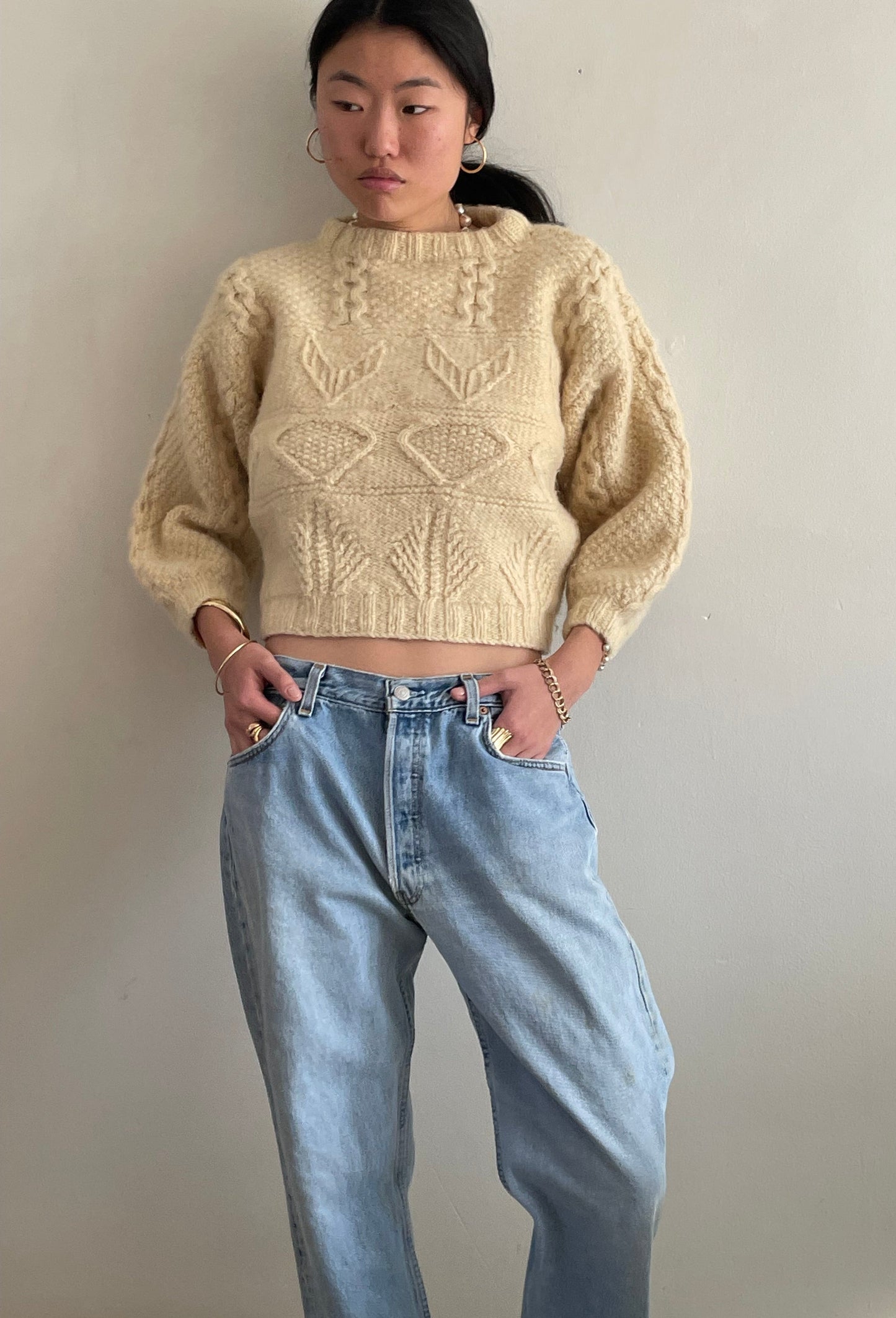 Vintage Levis 501 button fly soft faded tall boyfriend baggy jeans made in USA size 33