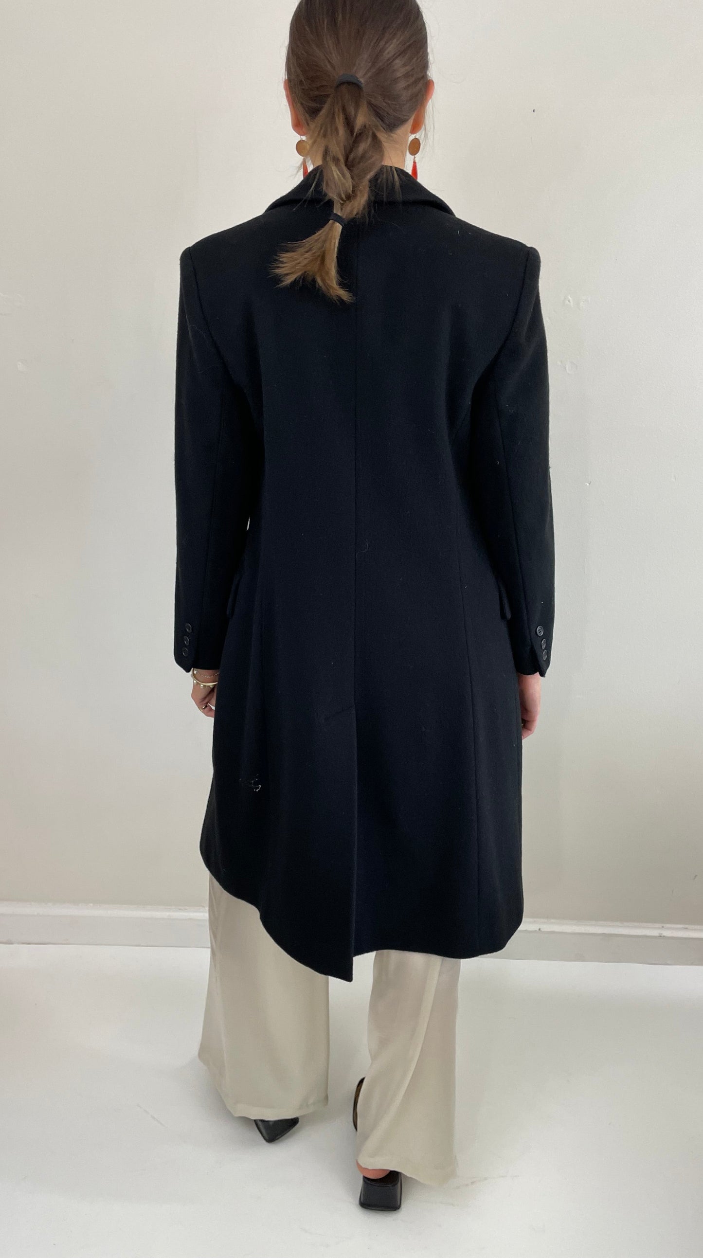 Vintage 90s Perry Ellis Merino Wool Overcoat Winter Coat