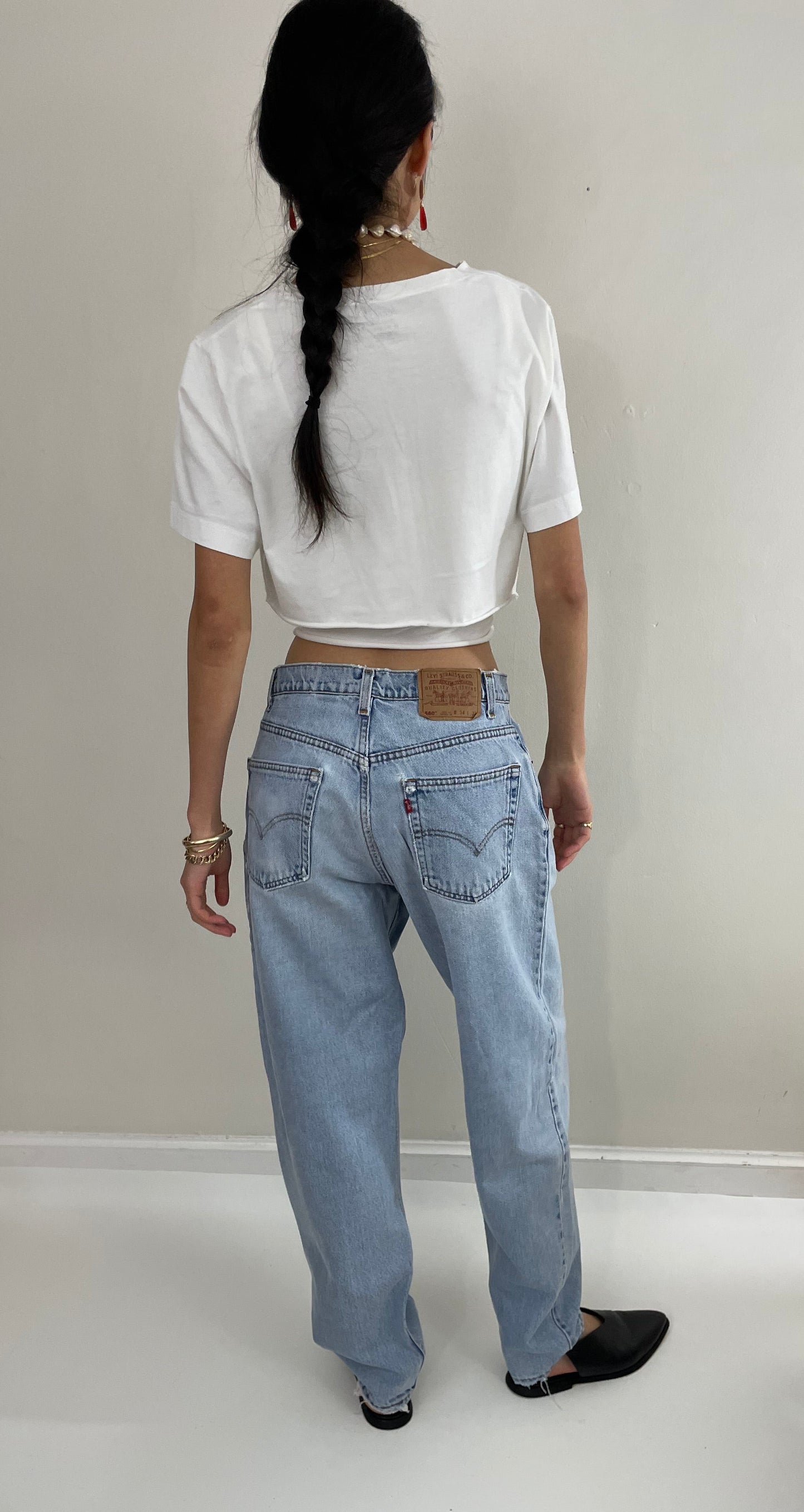 Vintage 80s Levis 560 Faded Loose Fit Tapered Leg Dad Jeans 32x31