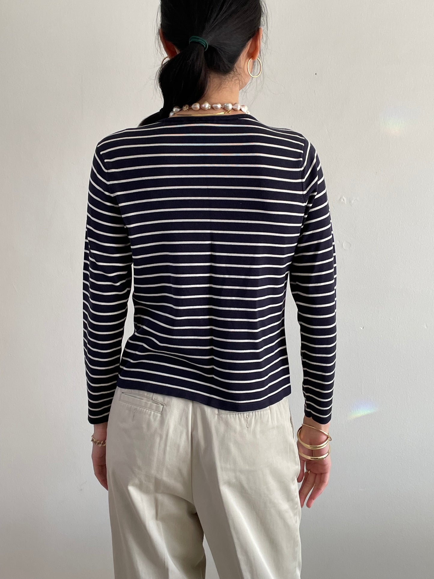 vintage striped silk sweater