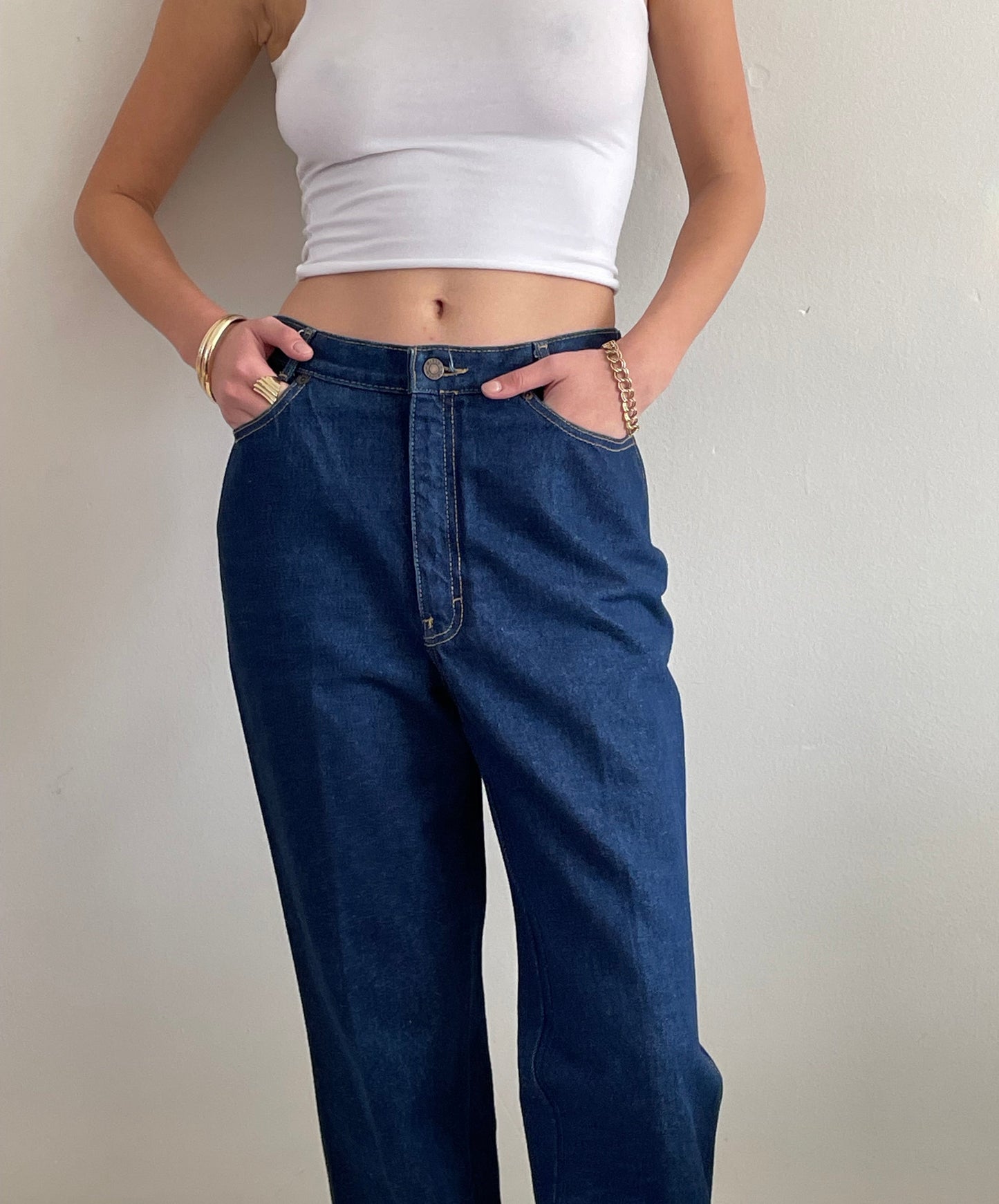 Vintage 90s Calvin Klein Tall Designer Jeans made USA 29x35