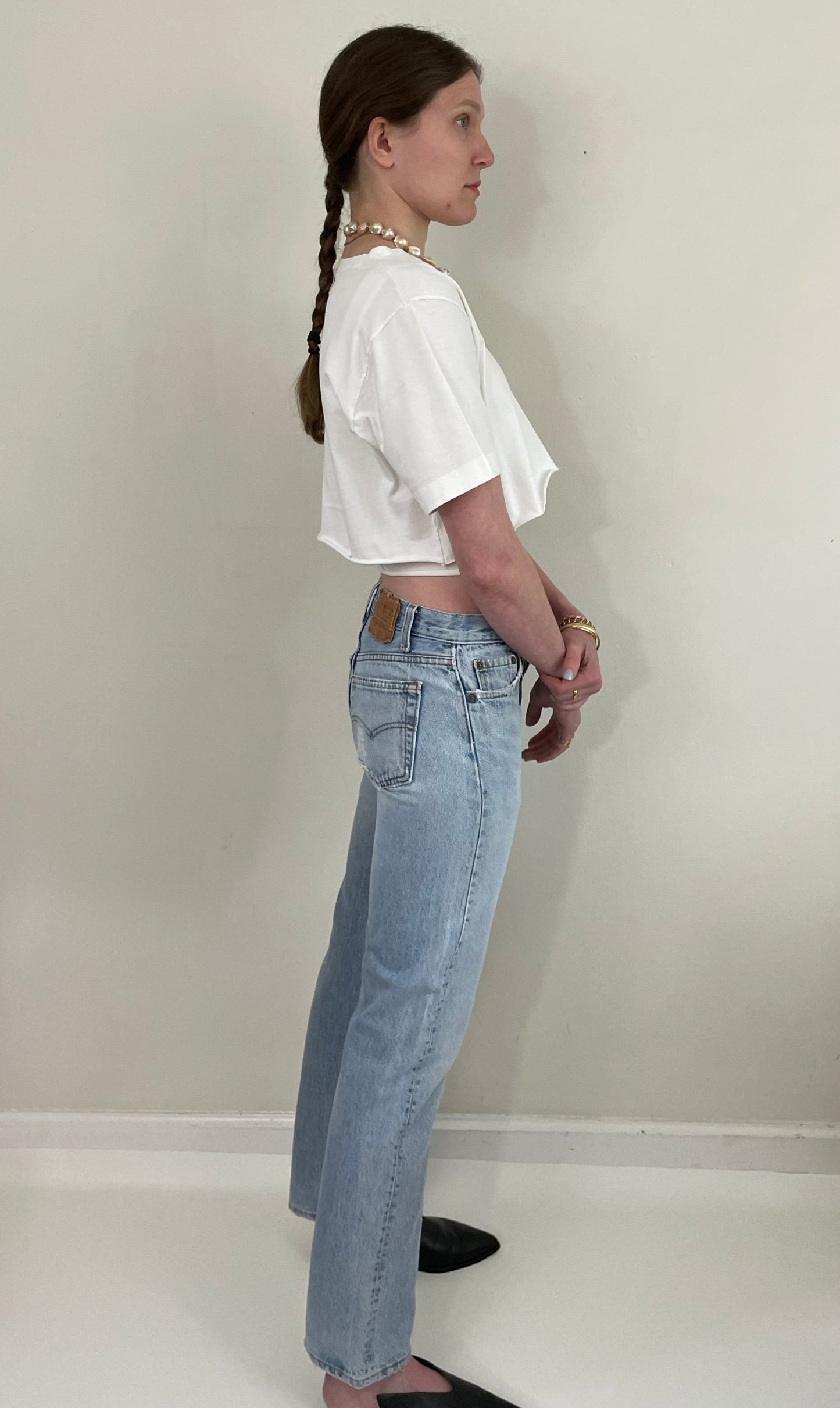 Vintage 80s Levi's 501 faded button fly jeans made in USA size 29 x 31