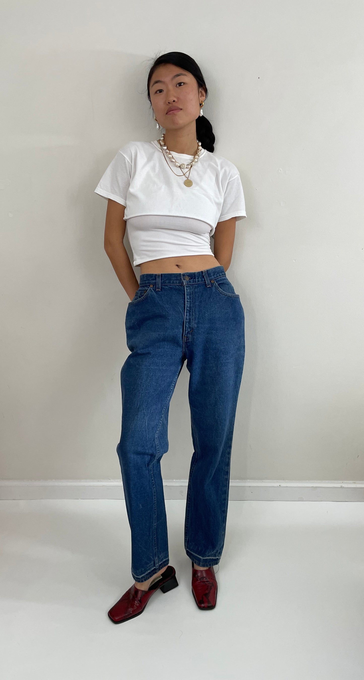 Vintage 80s Levis High Waisted Zipper Fly 505 Jeans for Women USA 28x30