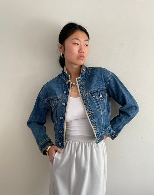 vintage Calvin Klein cropped jean jacket