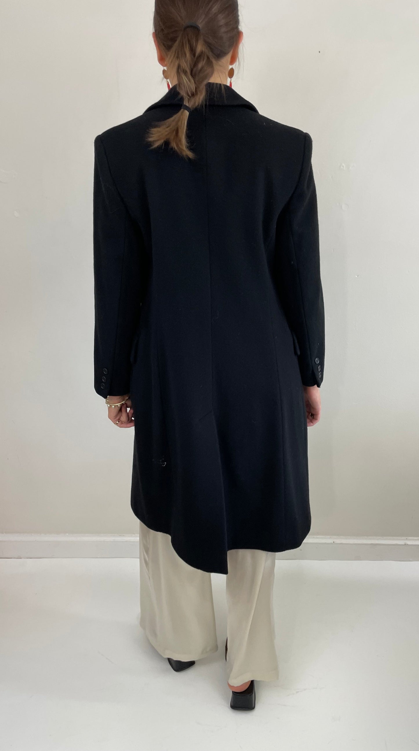 Vintage 90s Perry Ellis Merino Wool Overcoat Winter Coat