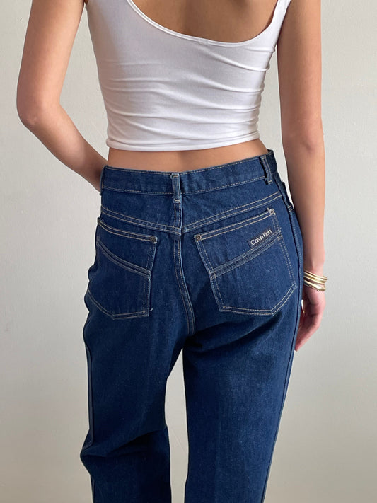 Vintage 90s Calvin Klein Tall Designer Jeans made USA 29x35