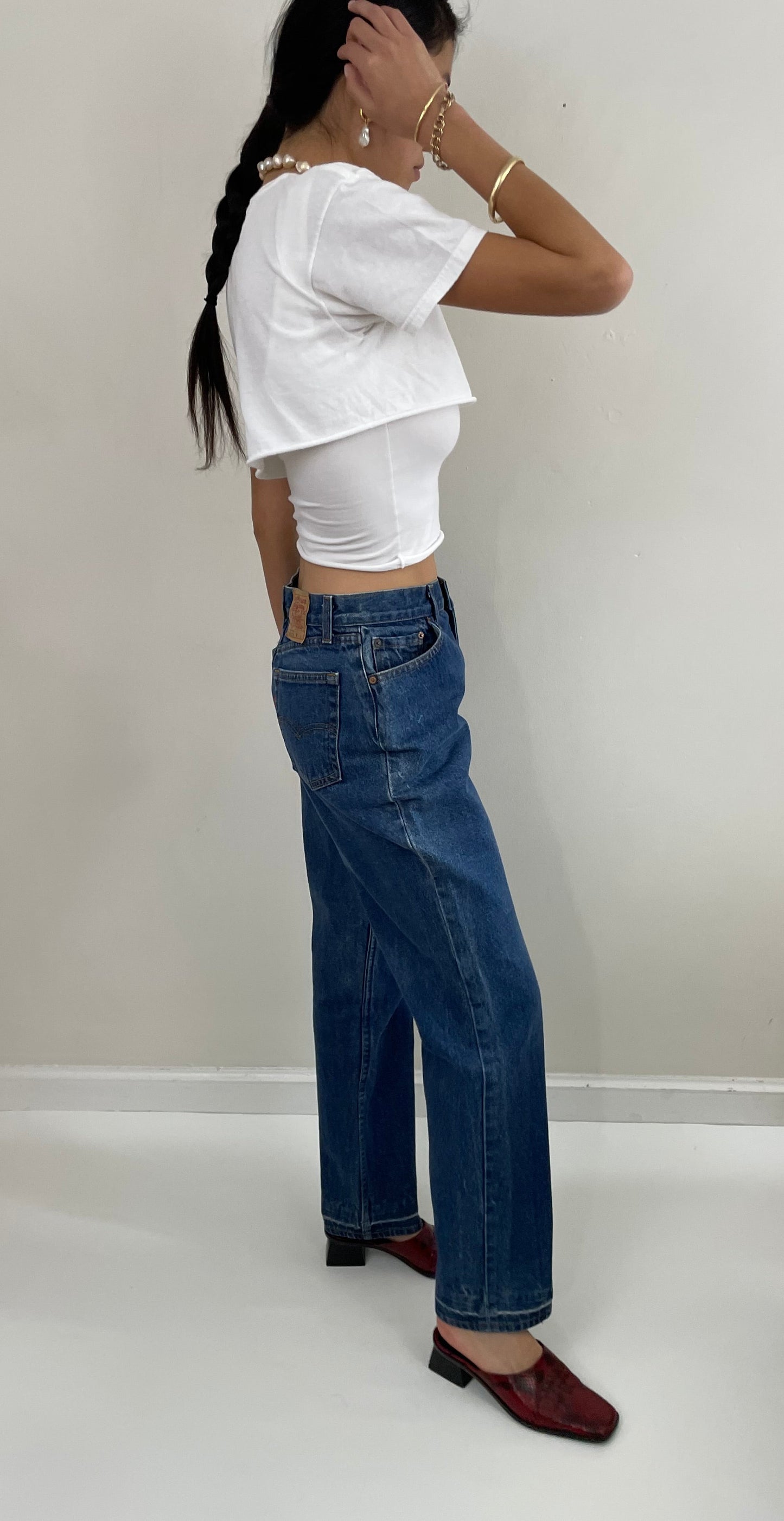 Vintage 80s Levis High Waisted Zipper Fly 505 Jeans for Women USA 28x30