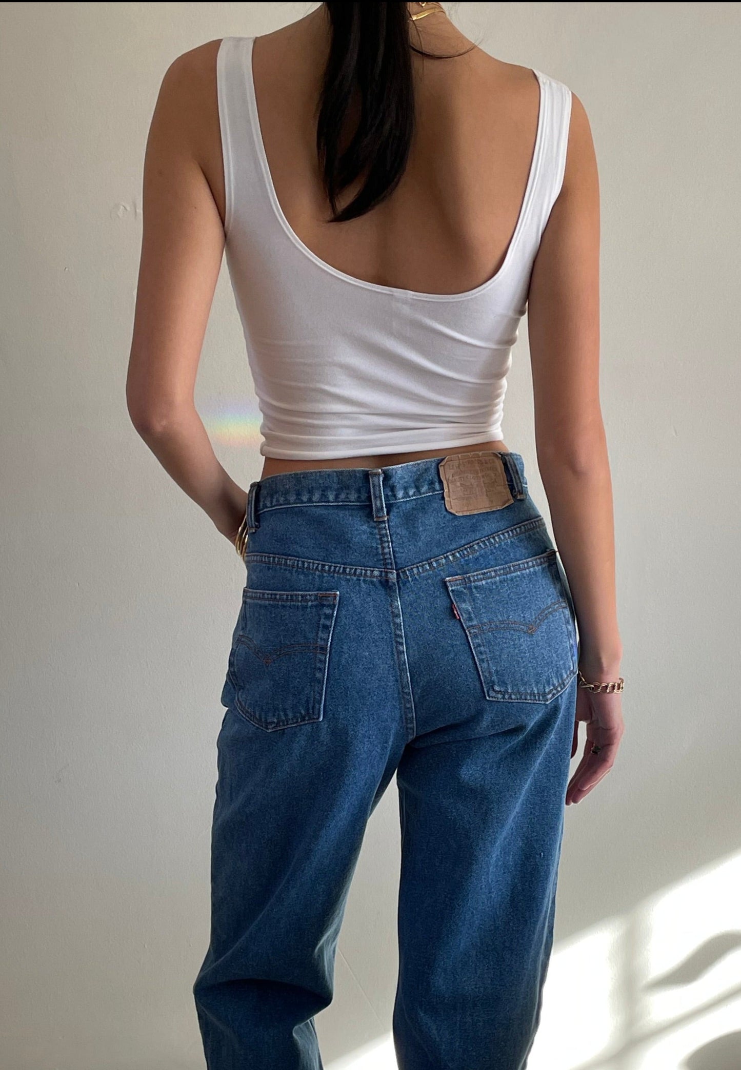 vintage 70s Levis 501 button fly tall ultra high rise Levi's jeans / size 30