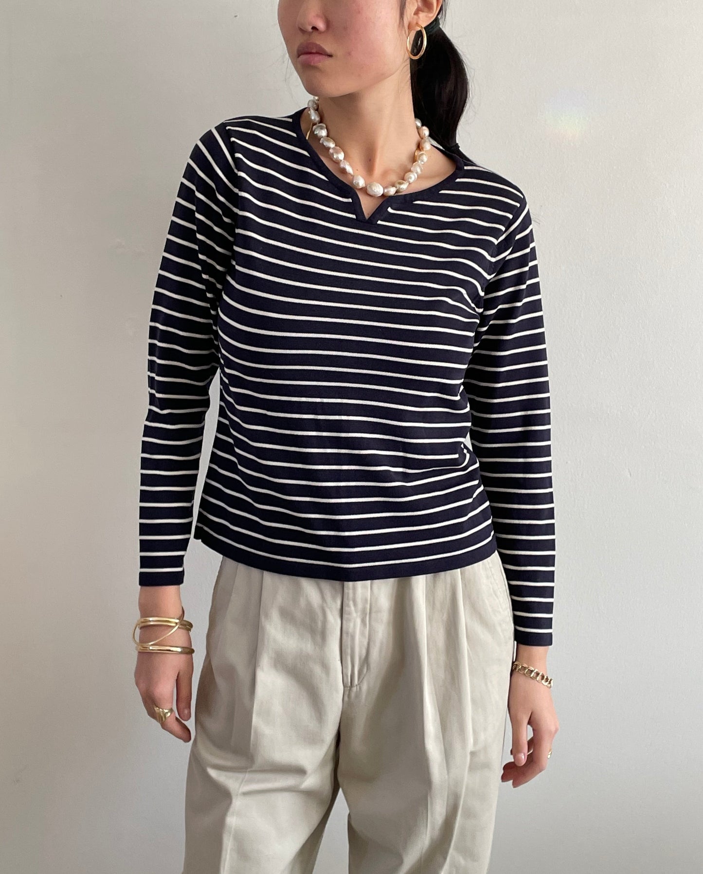 vintage striped silk sweater