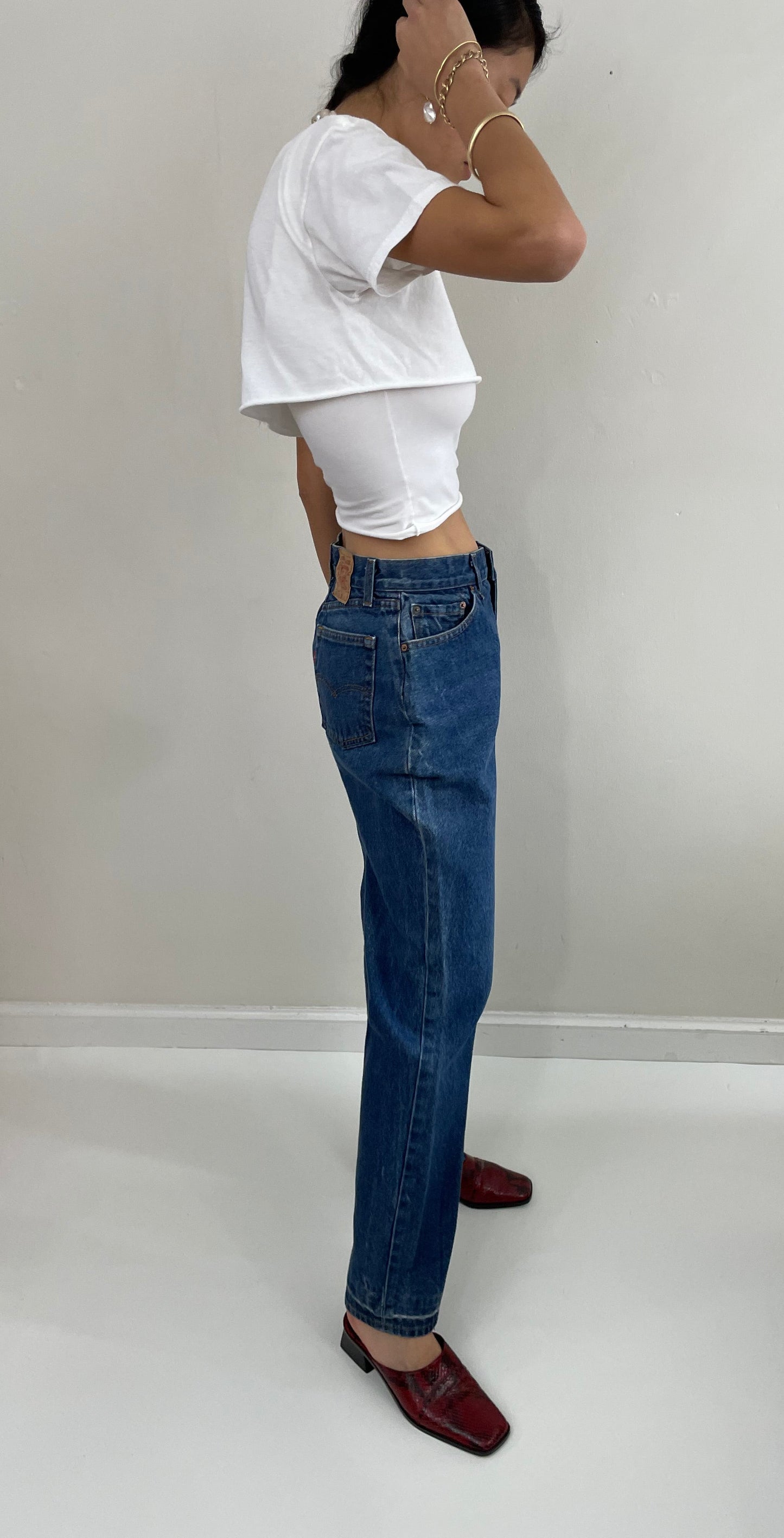 Vintage 80s Levis High Waisted Zipper Fly 505 Jeans for Women USA 28x30