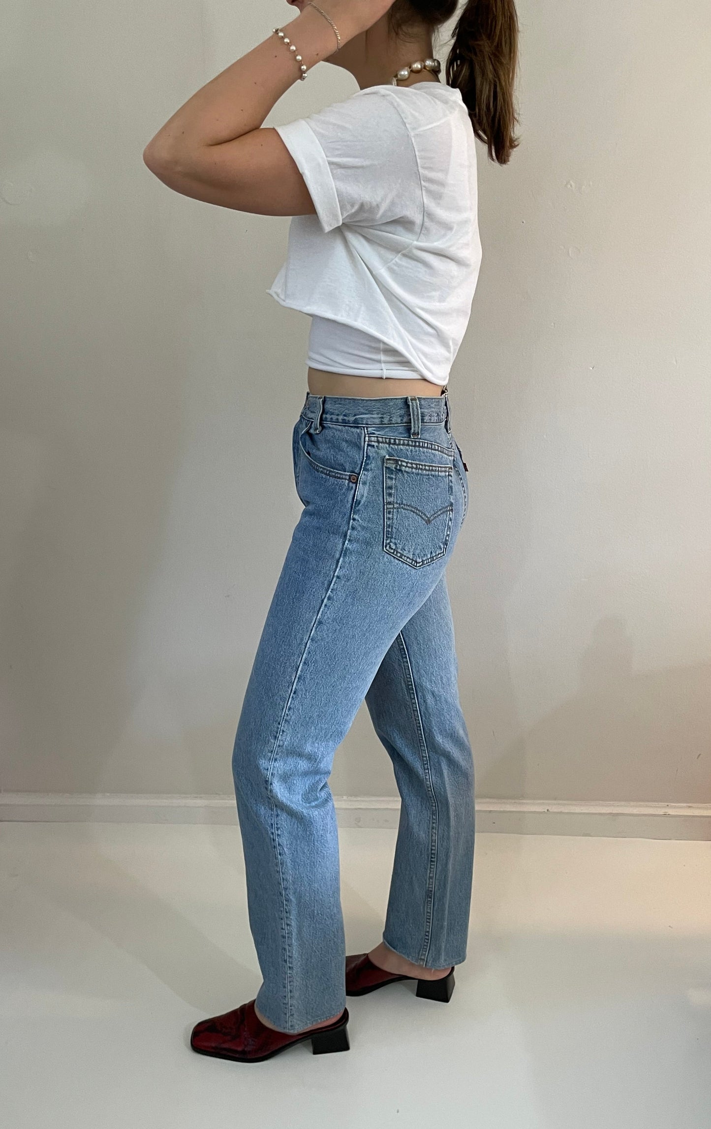 vintage 80s Levi's 501s button fly faded petite student fit Levis 701 jeans for women Small waist 29 x 32