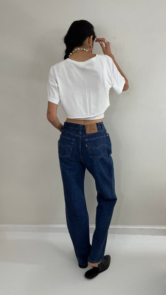 Vintage 80s Levi's shrink to fit medium wash petite Levis jeans for women made in USA 27 x 32