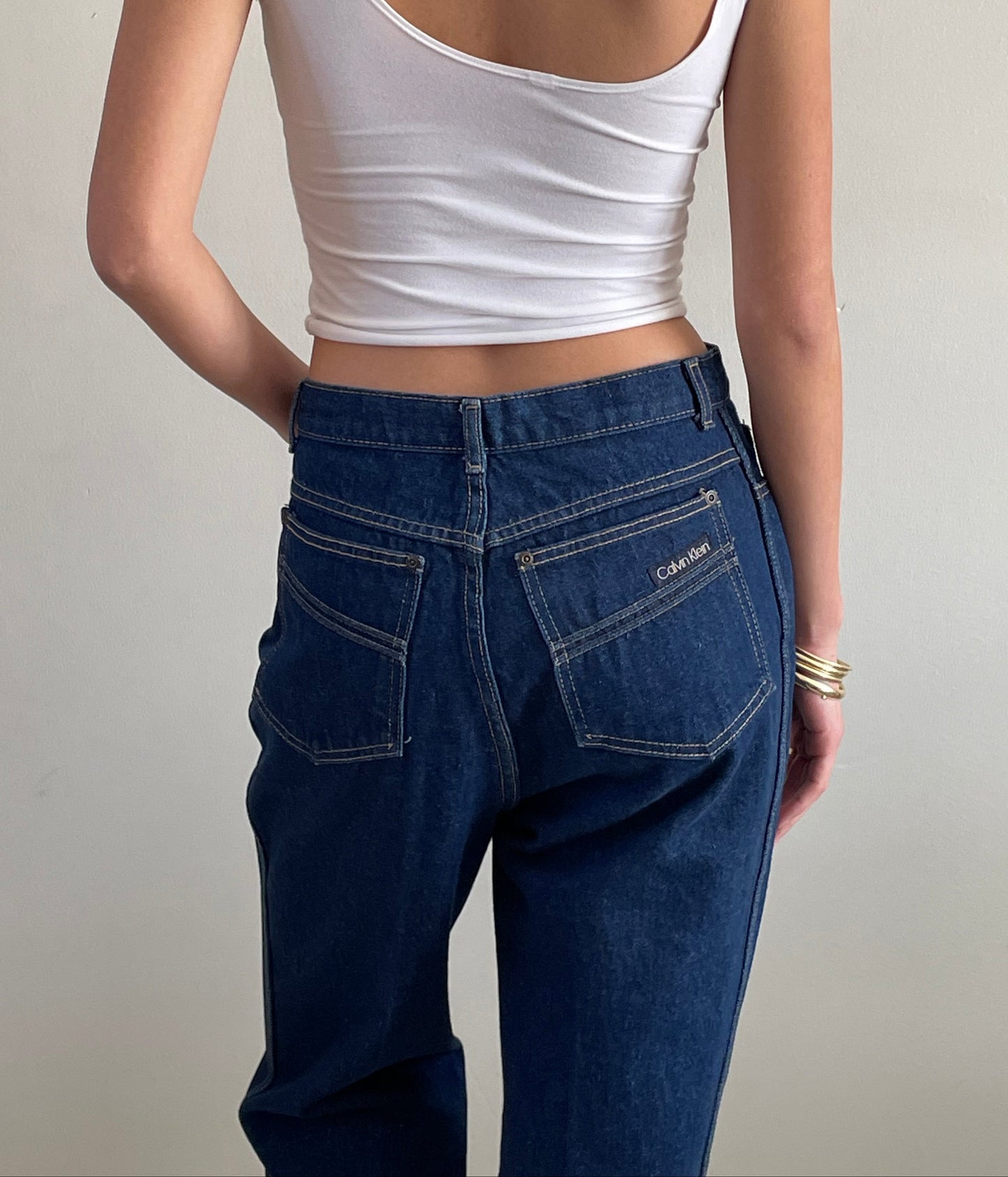 Vintage 90s Calvin Klein Tall Designer Jeans made USA 29x35