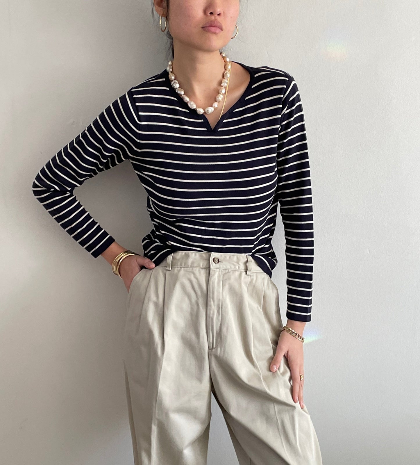 vintage striped silk sweater