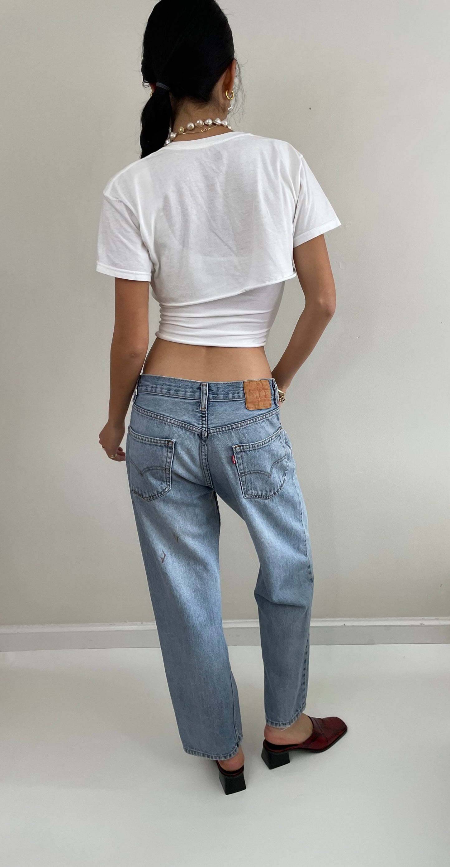 Vintage Levi's 550 Soft Faded Patched Levis Jeans 30x28
