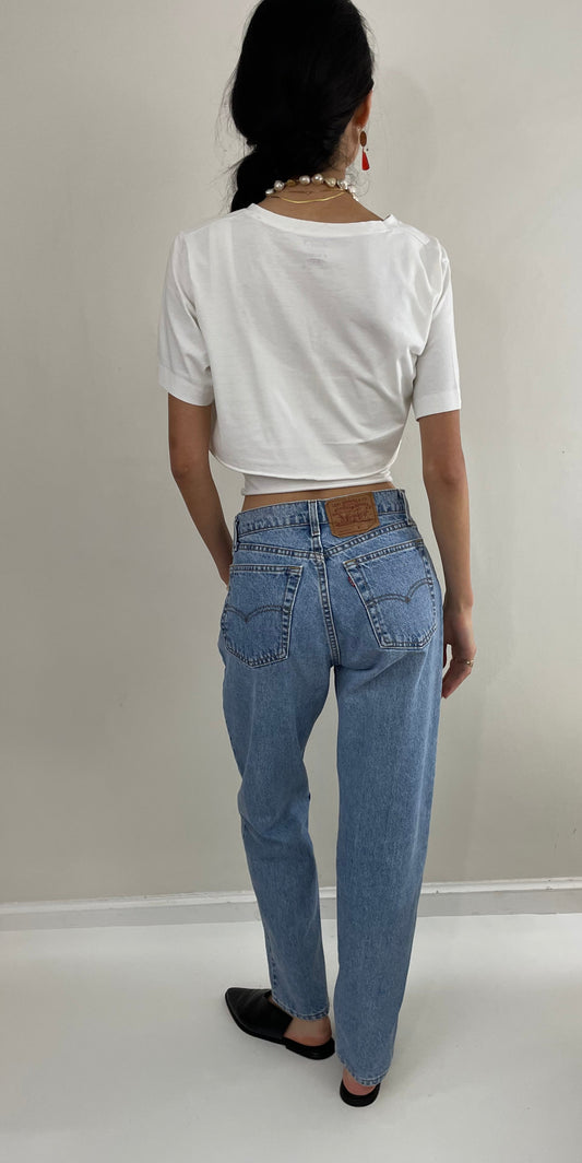 vintage 80s Levis 560 high waisted zipper fly Levi's jeans for Women made in USA 28x31