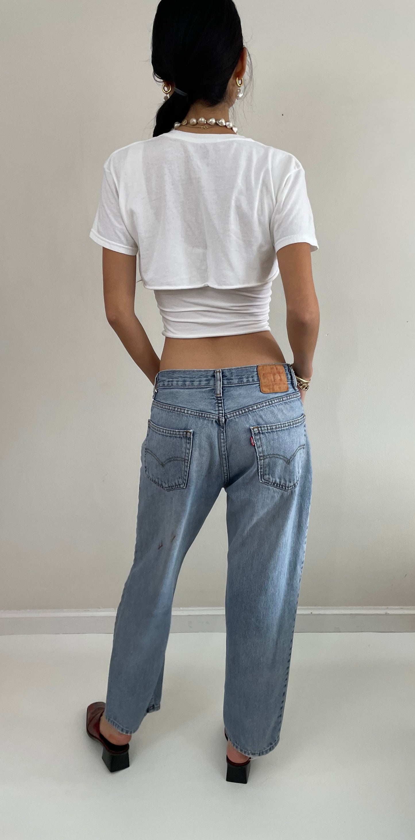 Vintage Levi's 550 Soft Faded Patched Levis Jeans 30x28