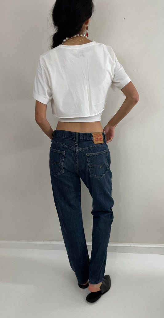 Vintage Y2K Levi's 514 medium dark wash mid rise jeans size 31 x 31