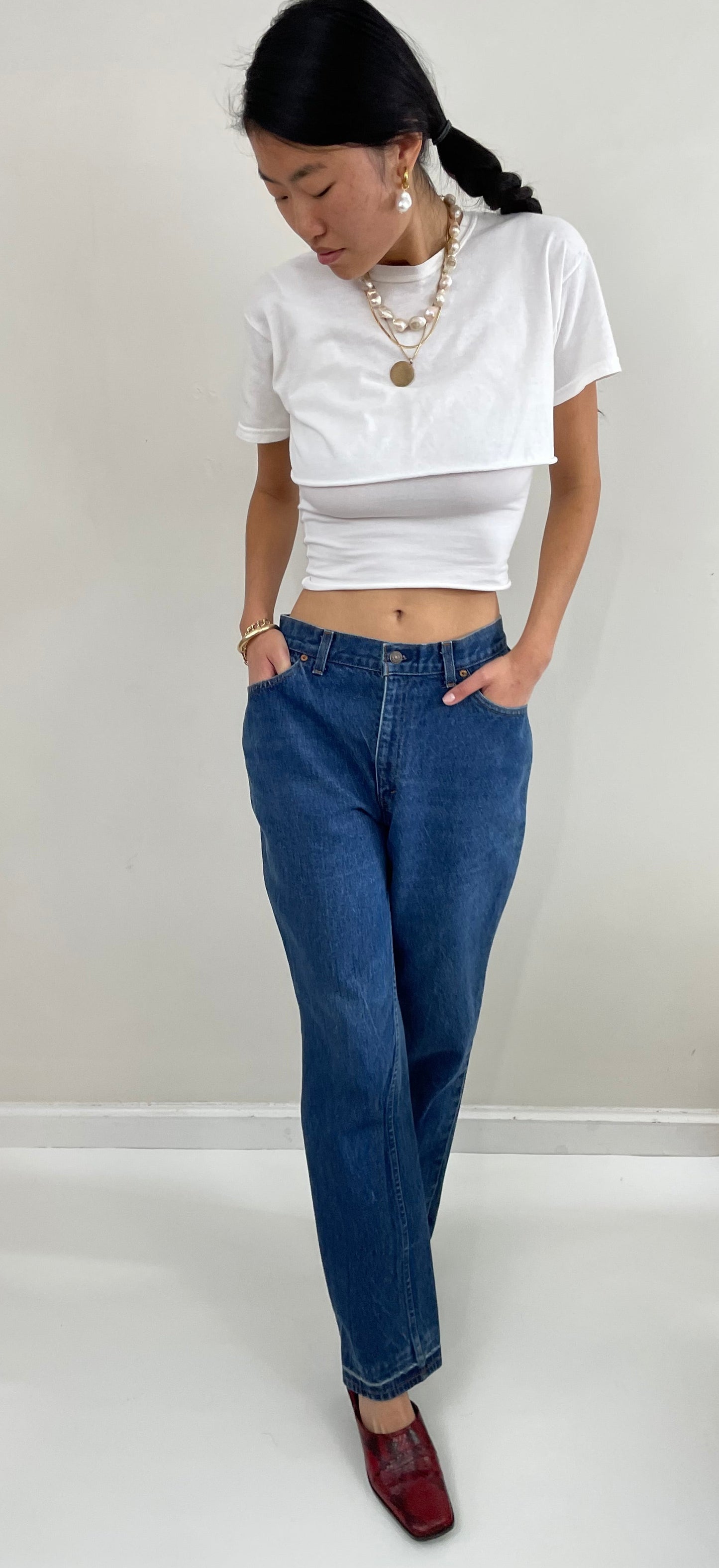 Vintage 80s Levis High Waisted Zipper Fly 505 Jeans for Women USA 28x30