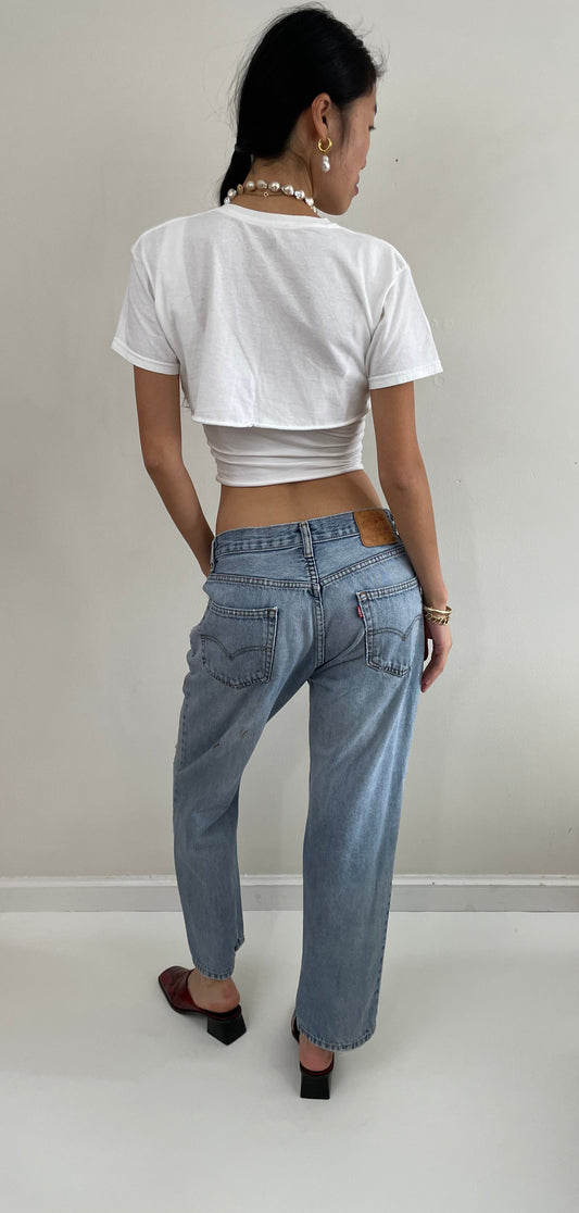 Vintage Levi's 550 Soft Faded Patched Levis Jeans 30x28